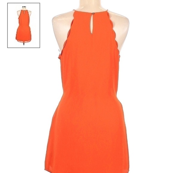 lost april cream colored halter mini dress with scalloped neckline - Picture 8 of 11